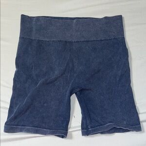 Hollister Navy Bike Shorts with Wide Waistband